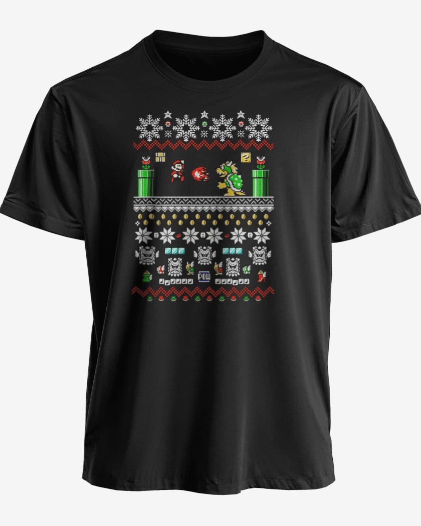 Polera premium Super bigote Navideño