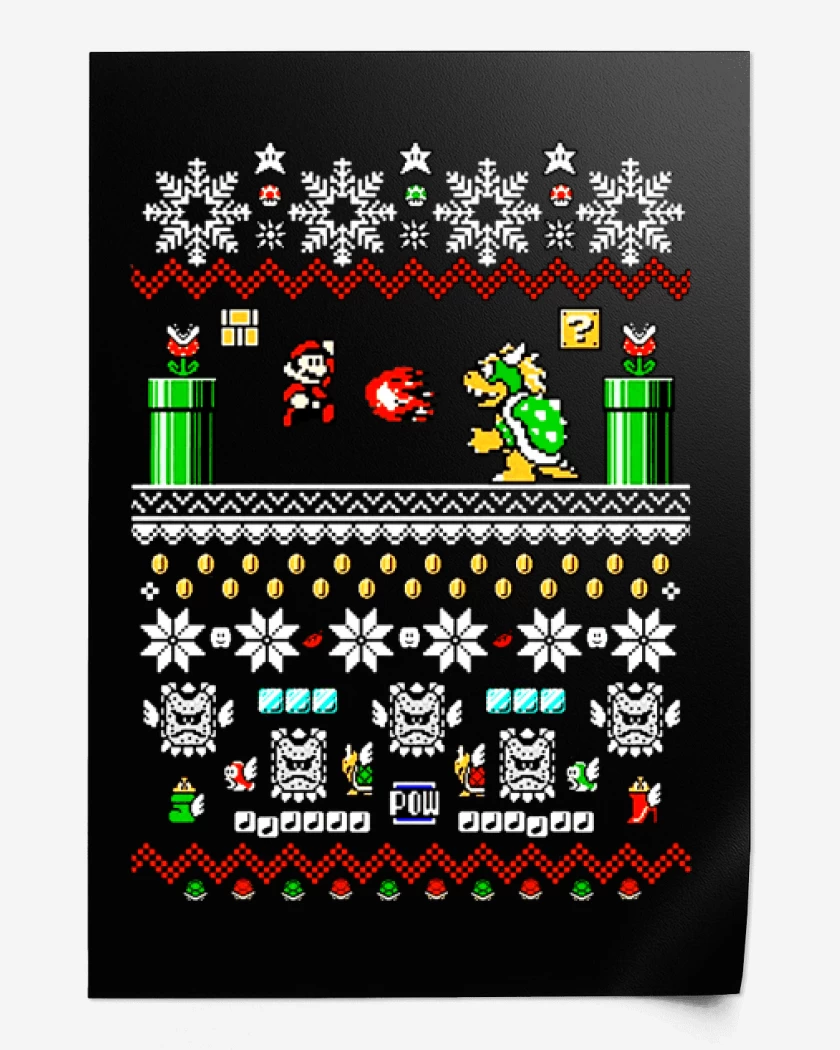 Print Super bigote Navideño