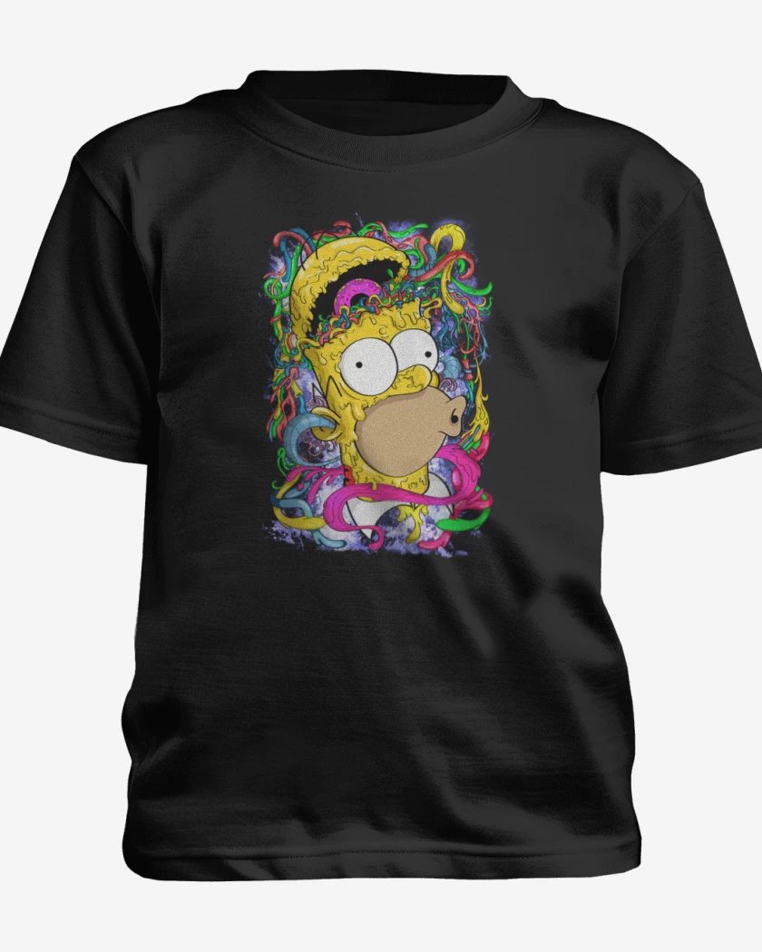 Polera de niño Negro de Homerazo