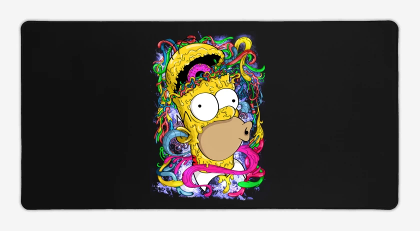Mouse pad Gamer Negro de Homerazo