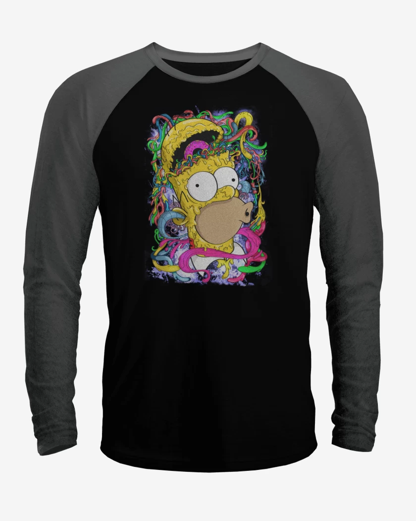 Polera Raglan Negro / Negro Heather de Homerazo