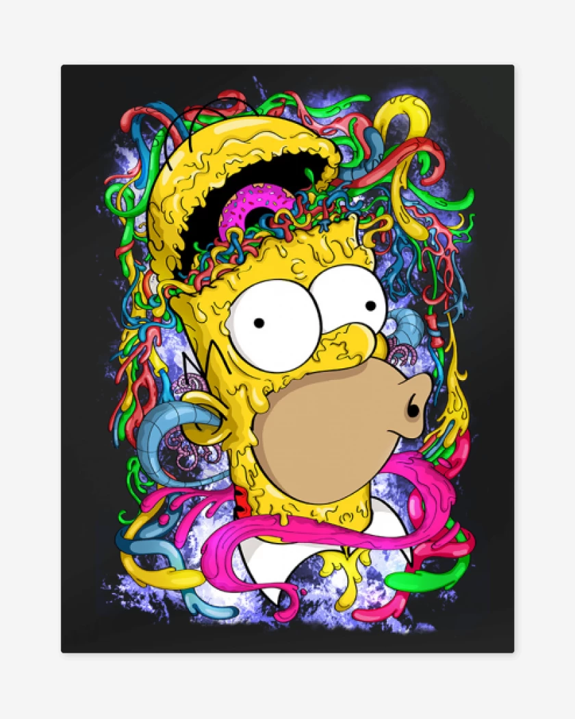 Print metalico Negro de Homerazo