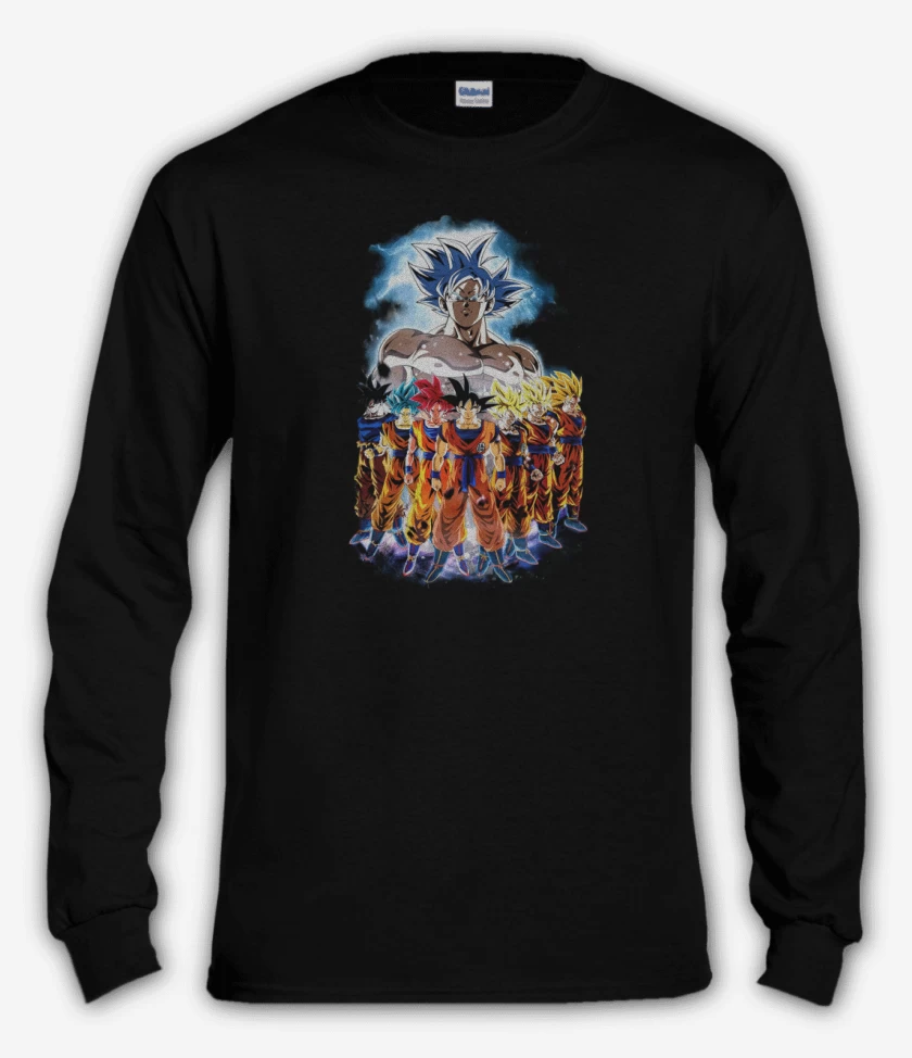 Polera manga larga Negro de Gokuses