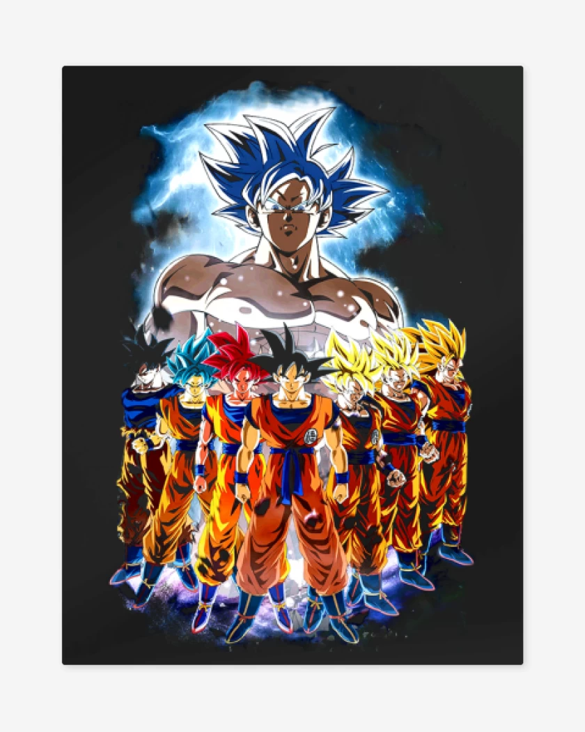 Print metalico Negro de Gokuses