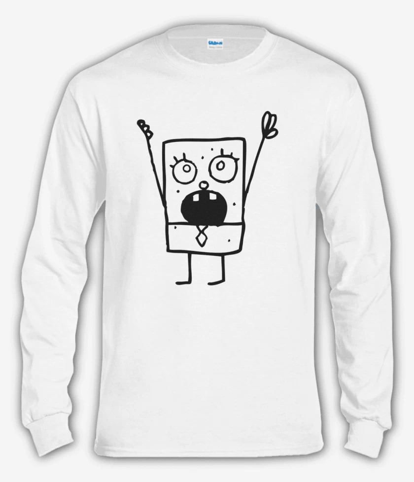 Polera manga larga Blanco de Bob Esponja