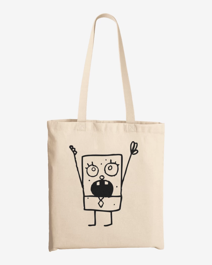 Totebag Blanco de Bob Esponja