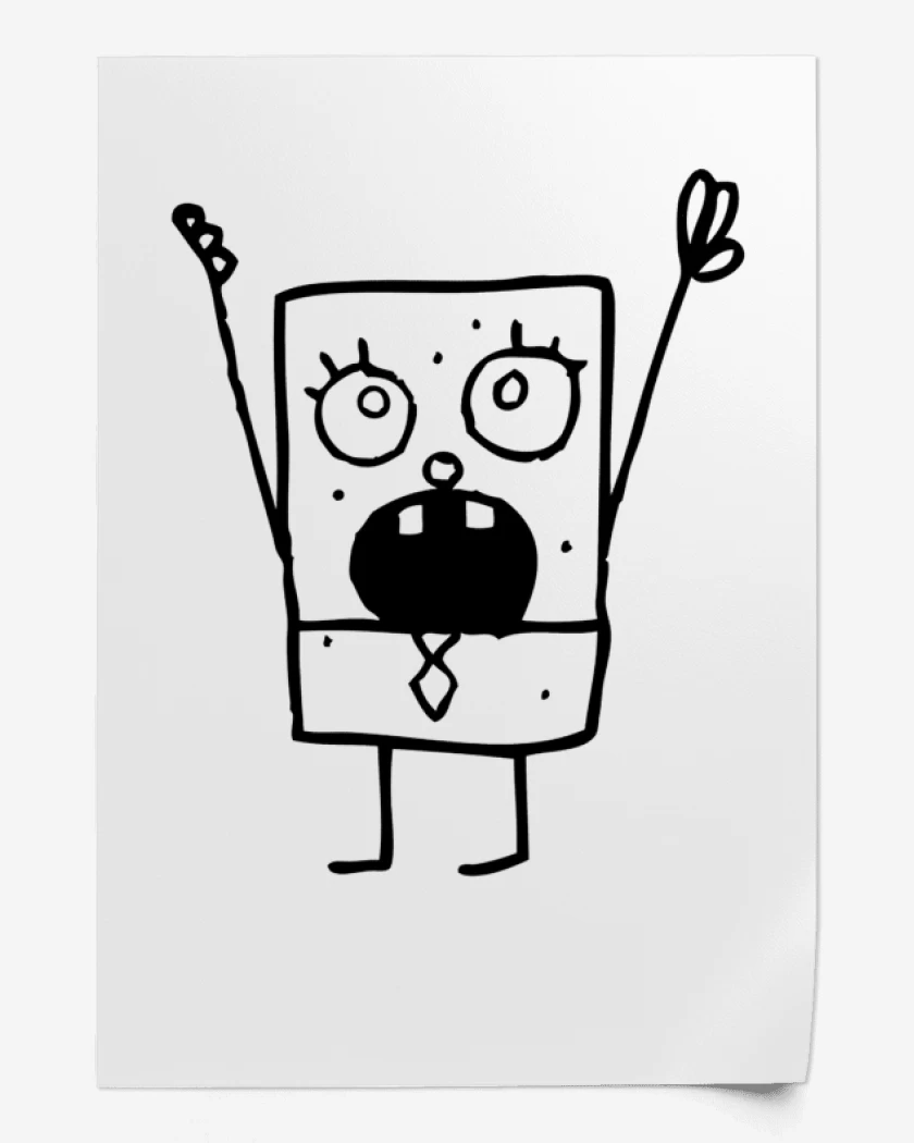 Print Blanco de Bob Esponja