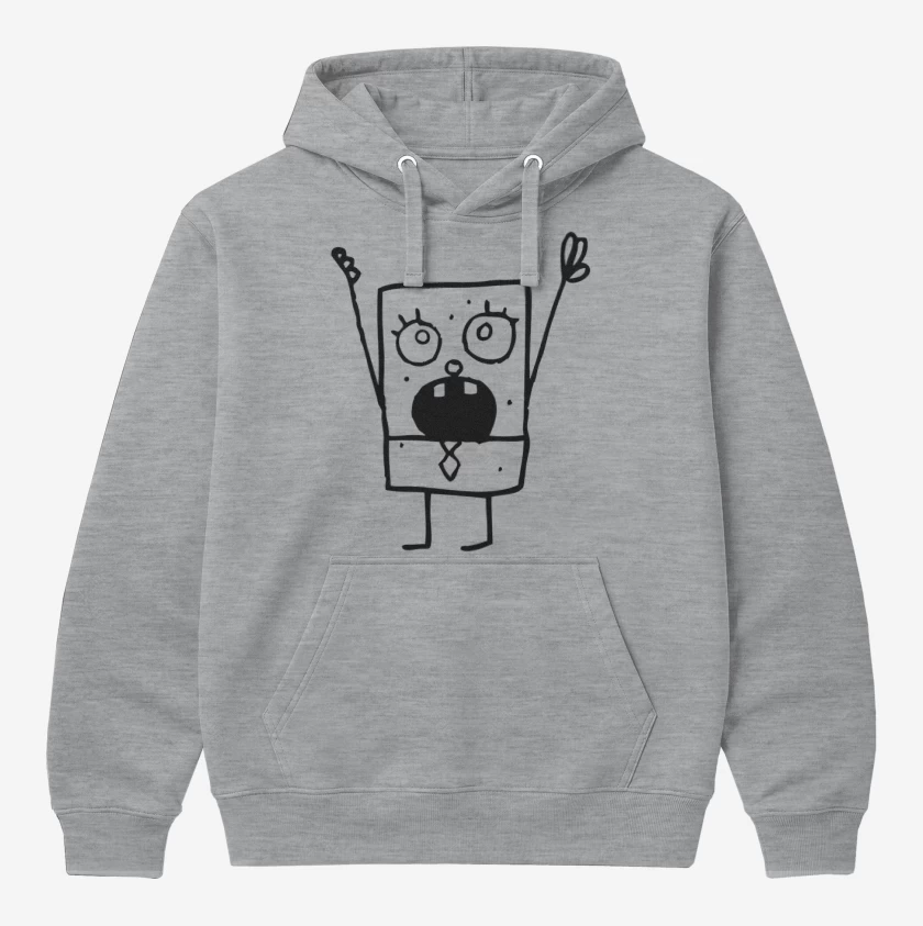Polerón Canguro Gris Melange de Bob Esponja