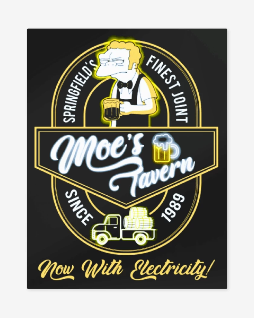 Print metalico Negro de Moes tavern