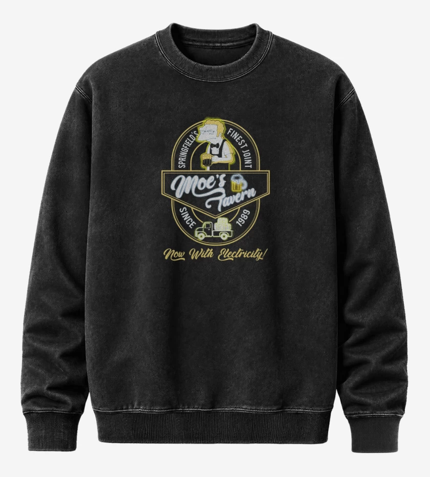 Poleron Polo Acid Wash Negro de Moes tavern