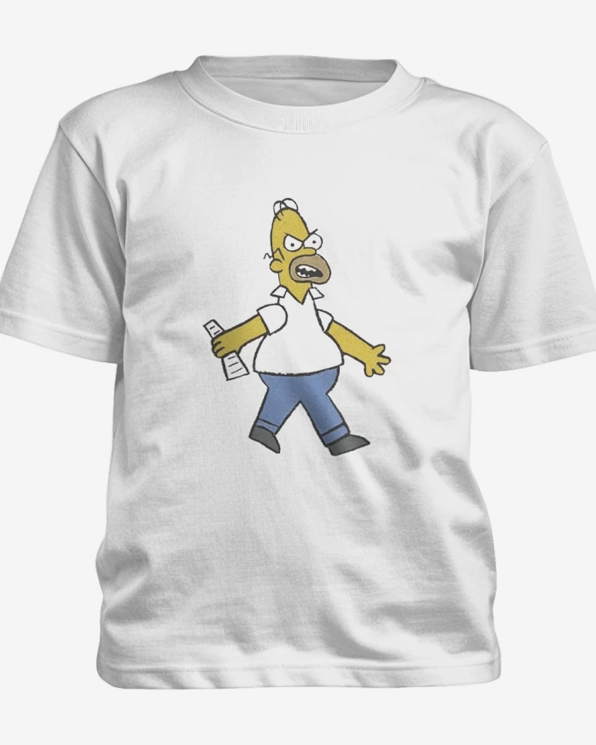 Polera de niño Blanco de Papá enojado