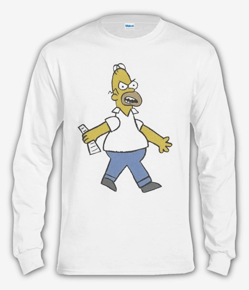 Polera manga larga Blanco de Papá enojado
