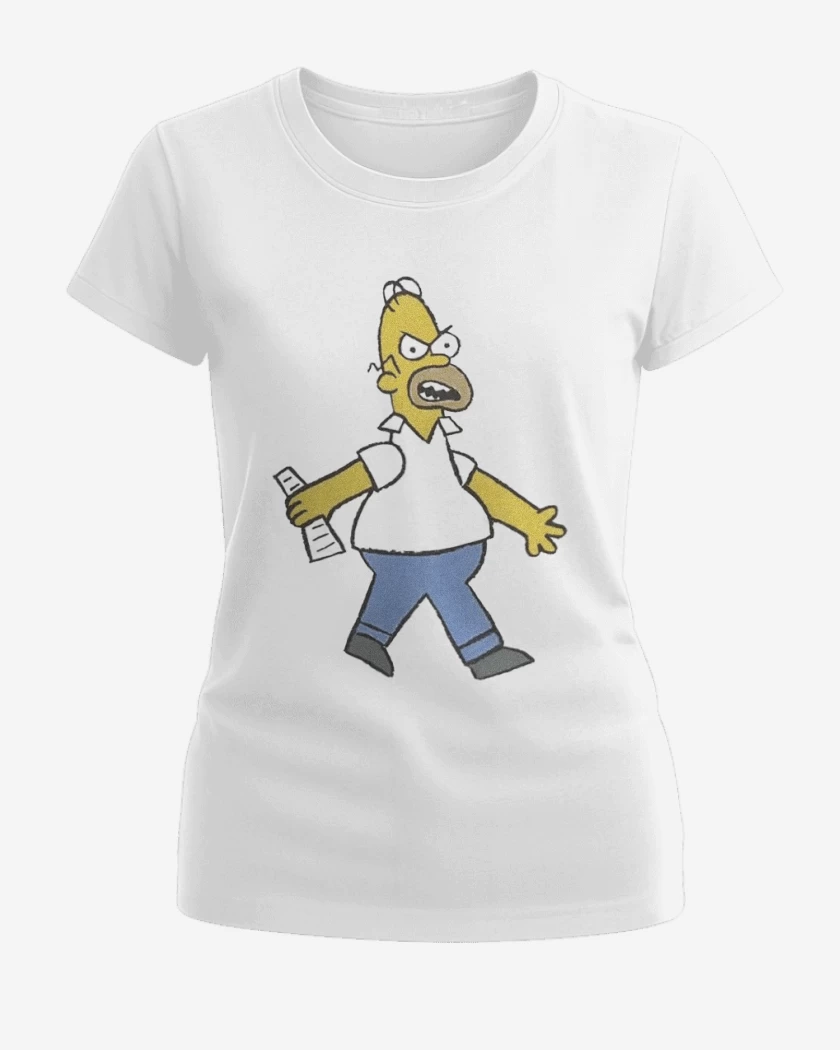 Polera de Mujer Blanco de Papá enojado