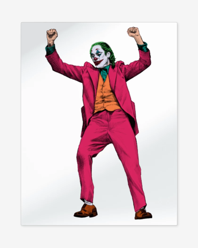 Print metalico Blanco de jokerazo