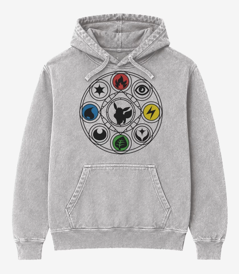 Poleron Canguro Acid Wash Gris Melange de Eevolution 