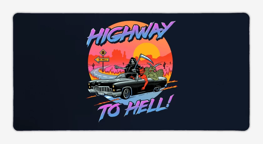 Mouse pad Gamer Azul Marino de Highway to hell