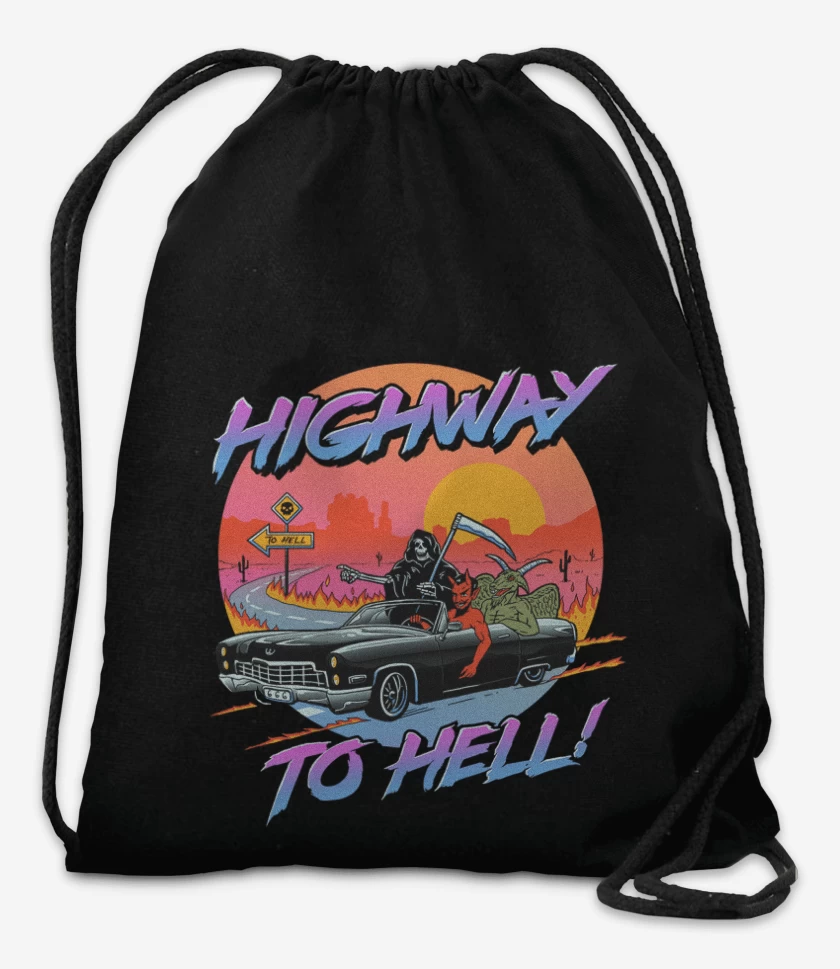 Mochila Negro de Highway to hell