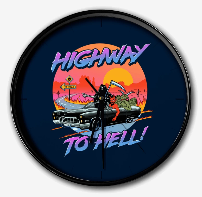Reloj Azul Marino de Highway to hell