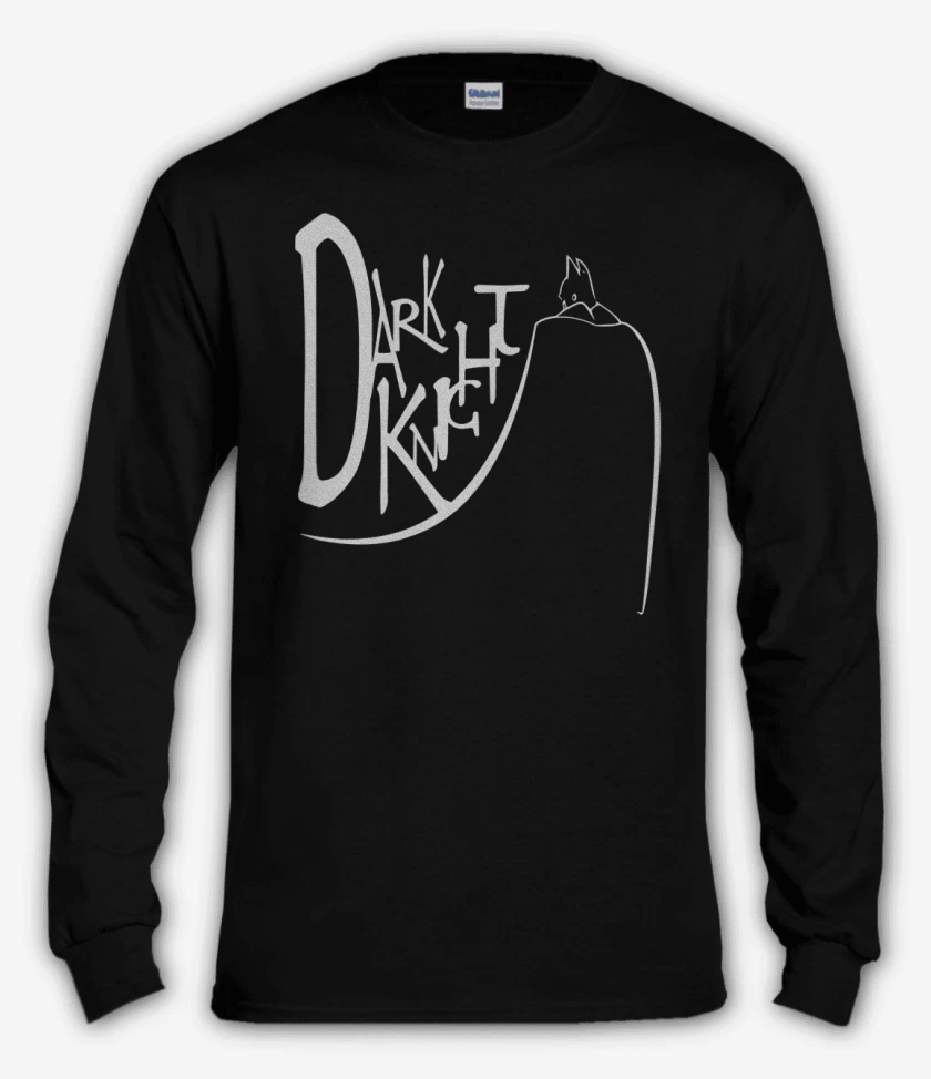 Polera manga larga Negro de Dark Knight