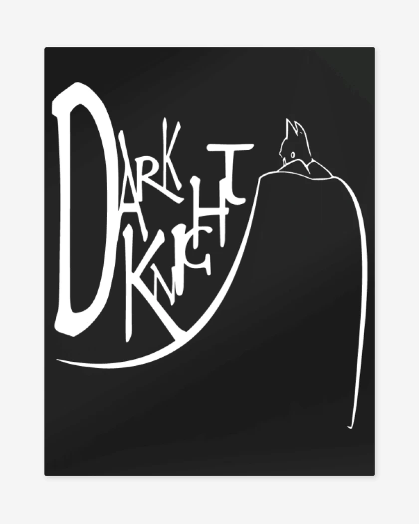 Print metalico Negro de Dark Knight