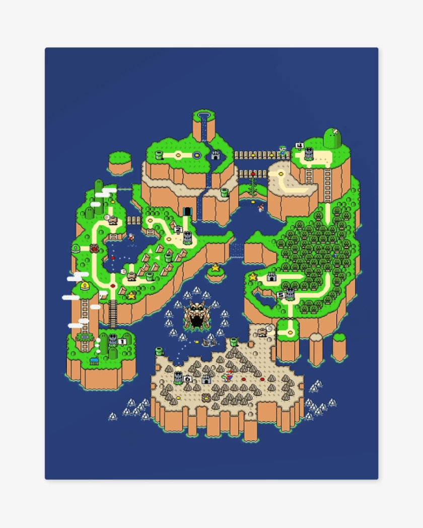 Print metalico Azul Rey de Land Map
