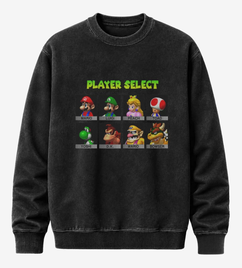Poleron Polo Acid Wash Negro de Player select