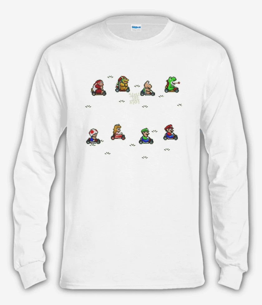 Polera manga larga Blanco de Kart game