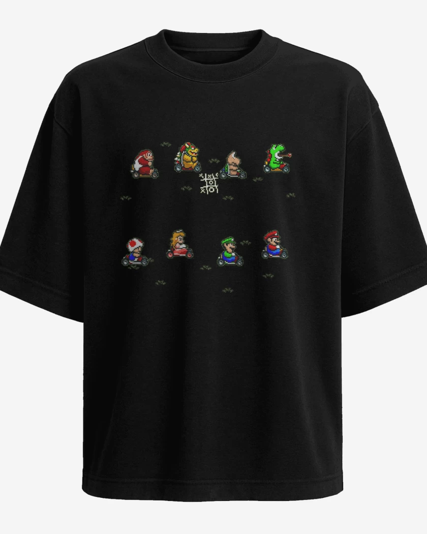 Polera Oversize Negro de Kart game