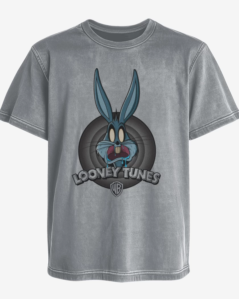 Polera desgastada Gris Melange de Zombie tunes 1