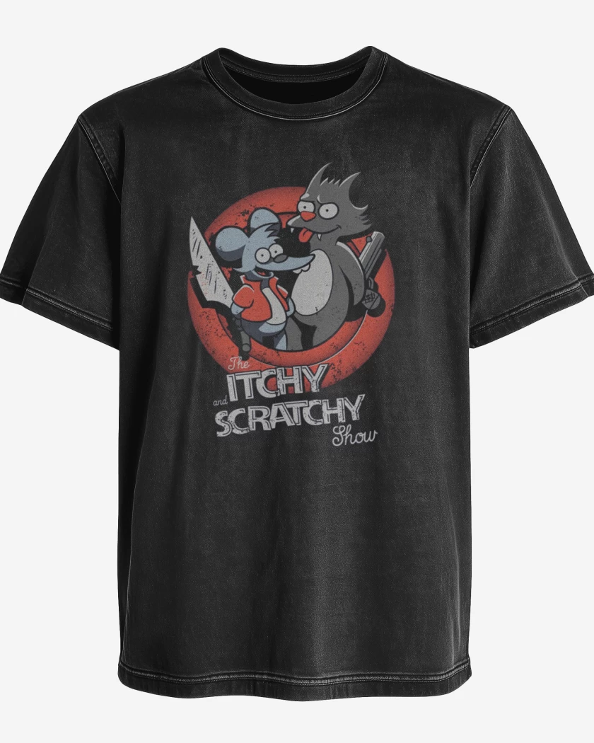 Polera desgastada Negro de Tom y daly