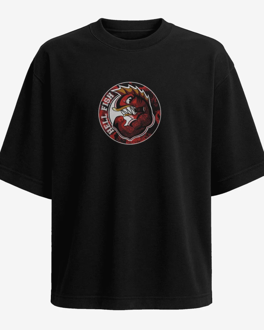 Polera Oversize Peces del infierno pecho