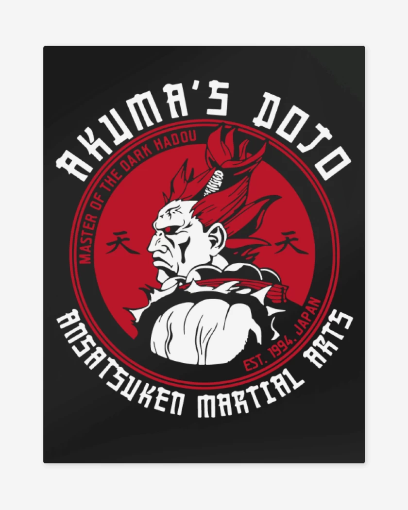 Print metalico Negro de Akumas dojo