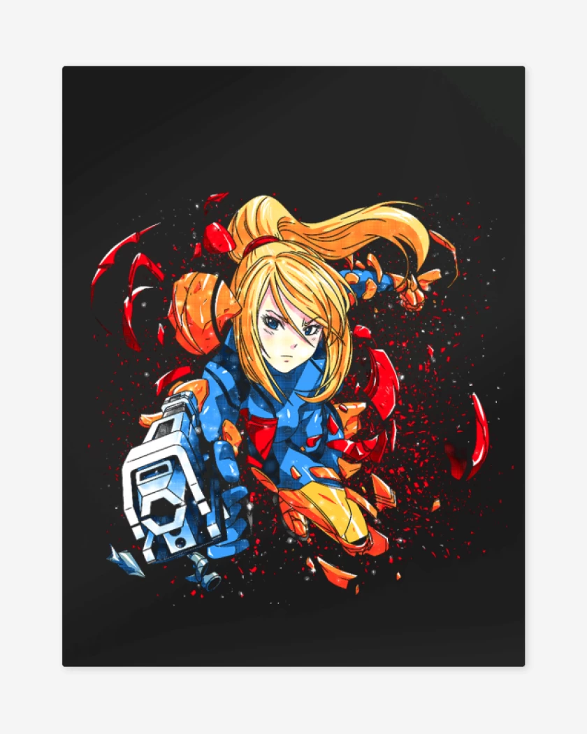 Print metalico Negro de Samus 3