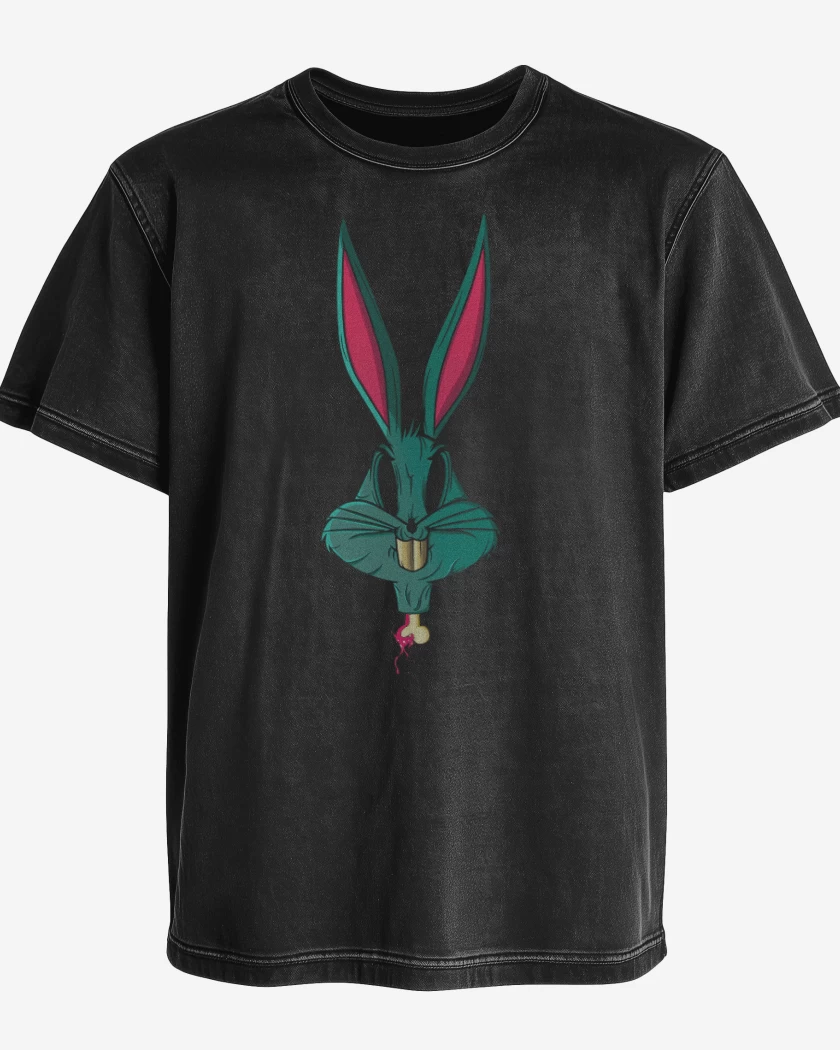 Polera desgastada Negro de Zombie tunes 4