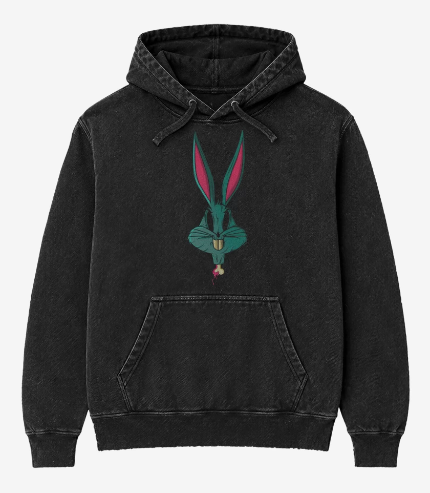 Poleron Canguro Acid Wash Negro de Zombie tunes 4