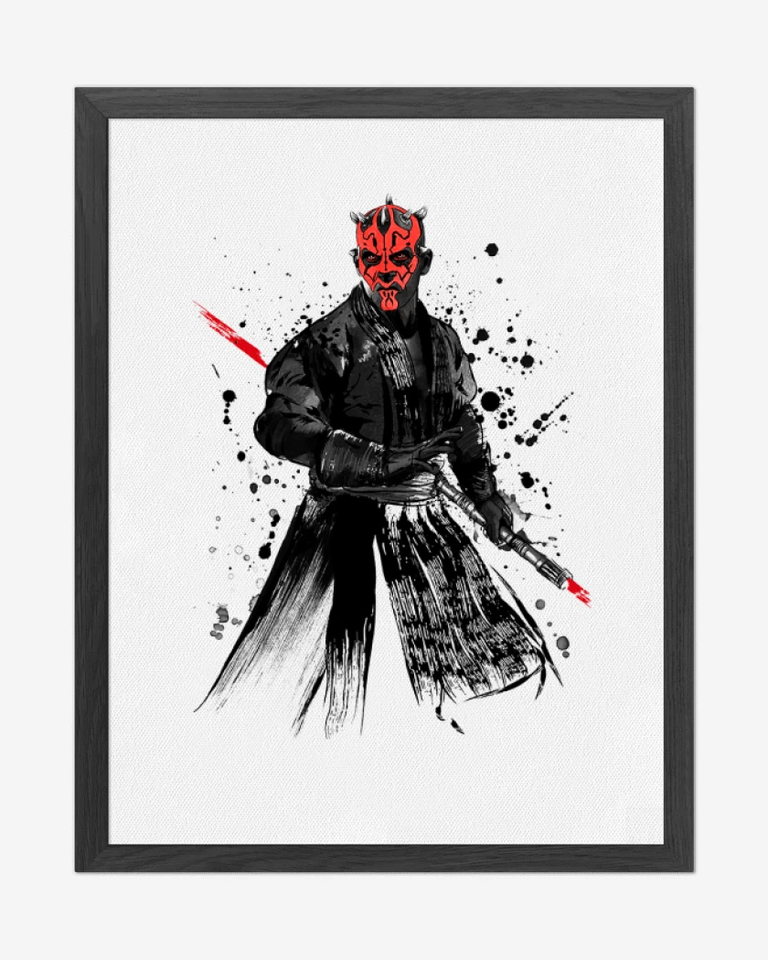 Cuadro decorativo Blanco de Darth Maul el pulento