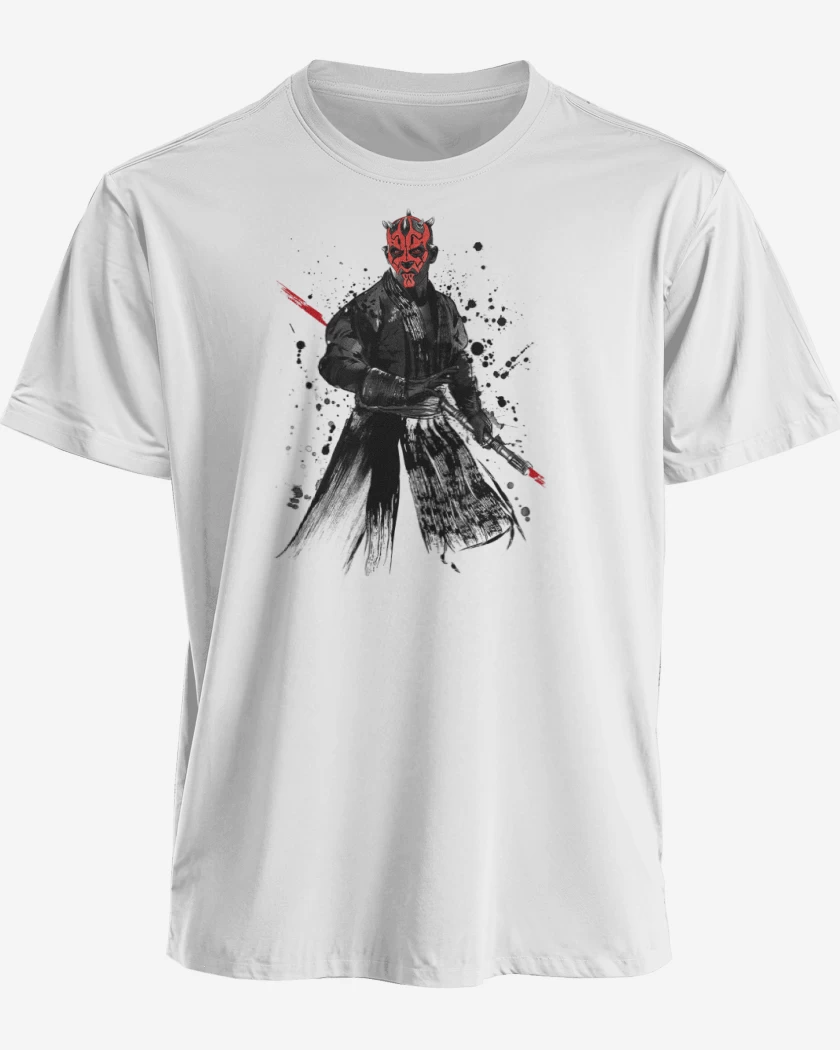 Polera premium Blanco de Darth Maul el pulento