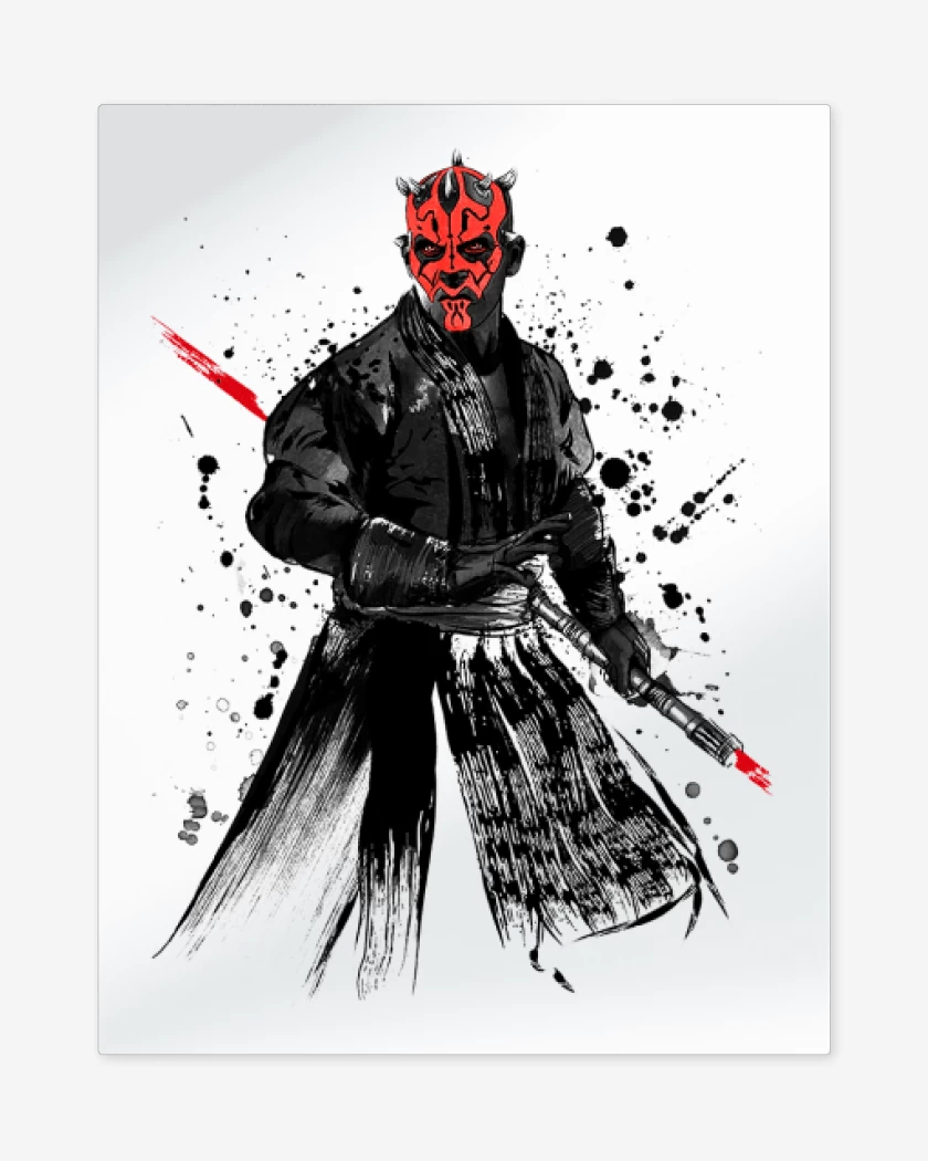 Print metalico Blanco de Darth Maul el pulento