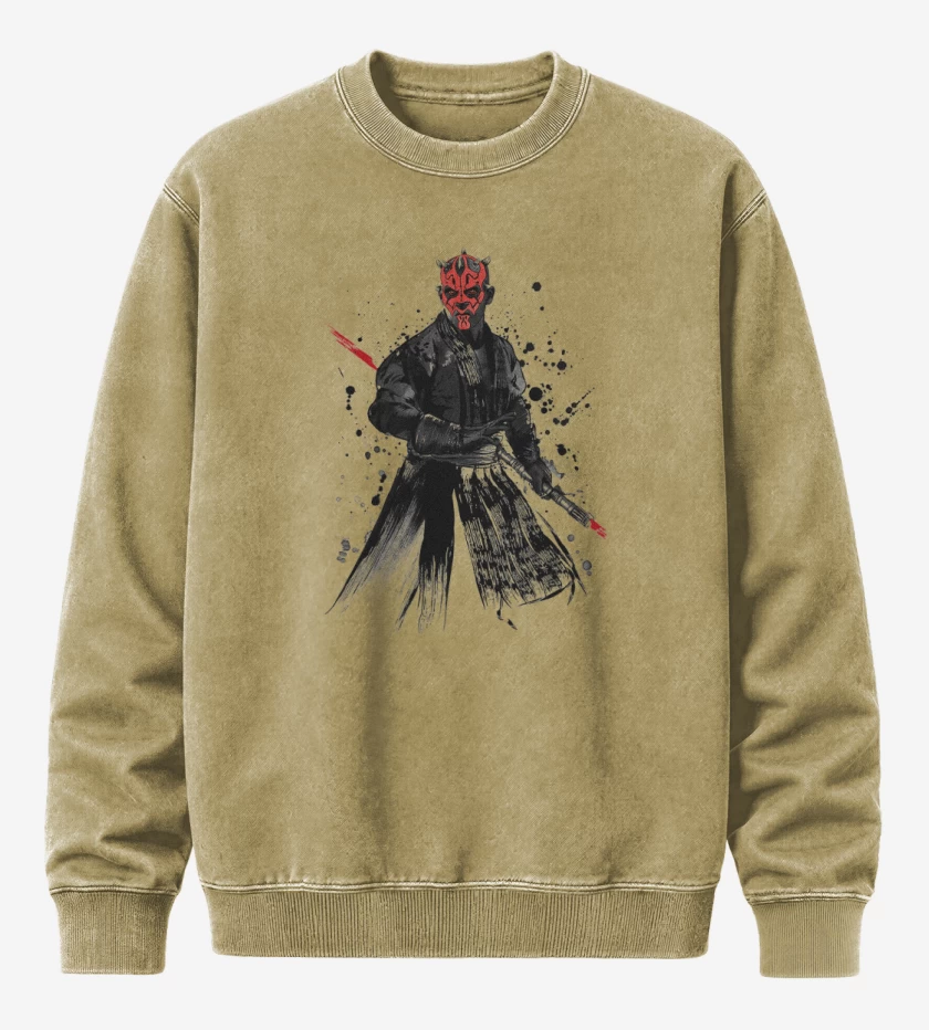 Poleron Polo Acid Wash Beige de Darth Maul el pulento