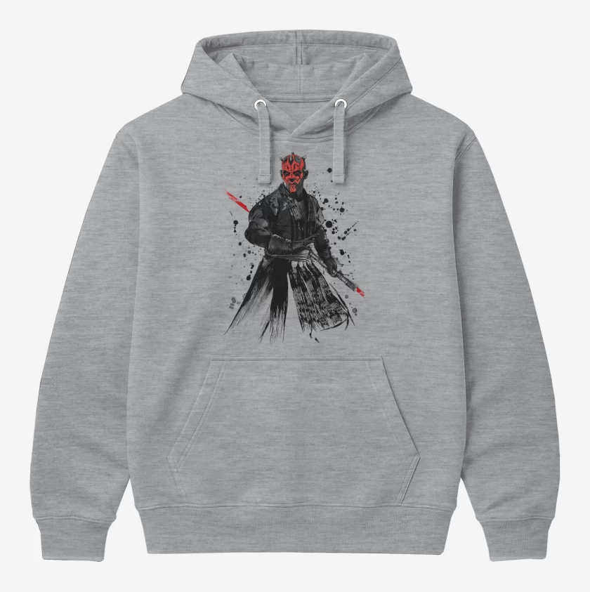 Polerón Canguro Gris Melange de Darth Maul el pulento