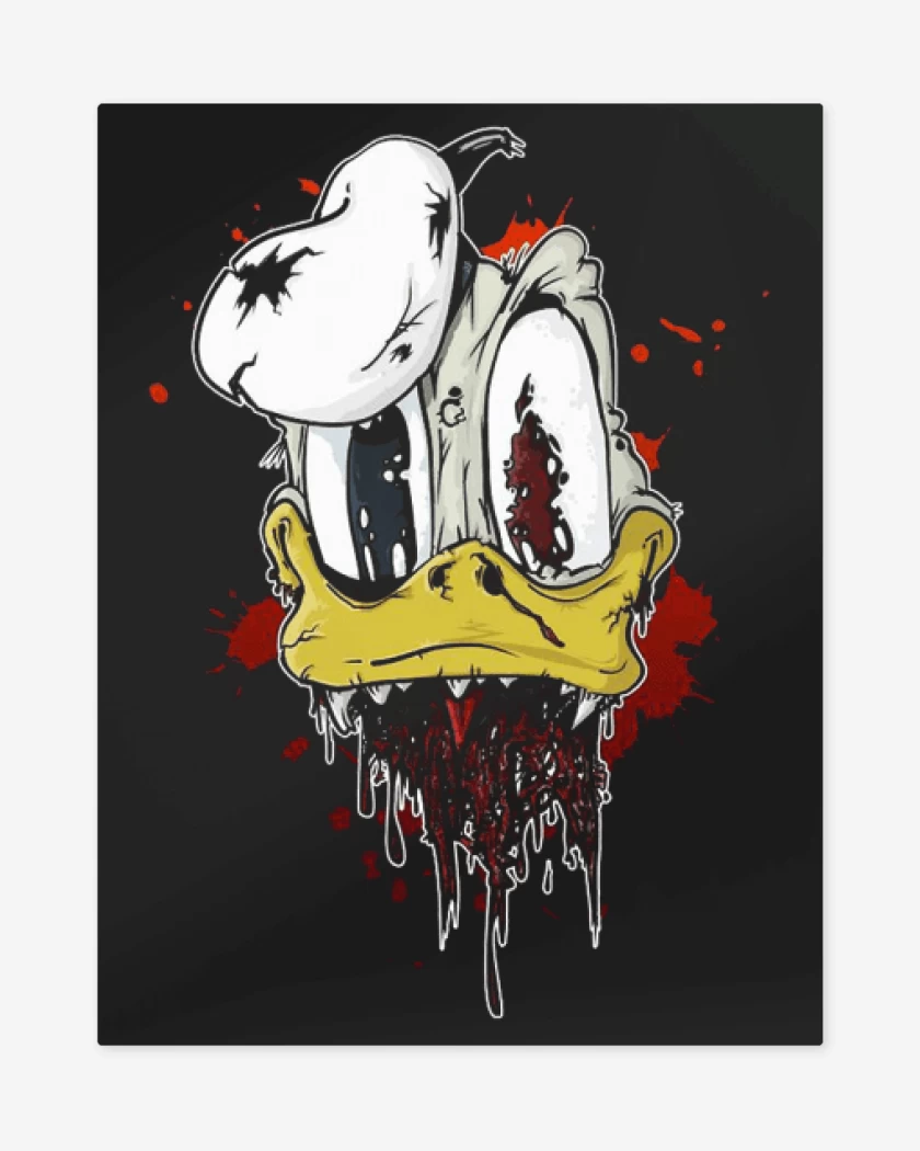 Print metalico Negro de Zombie donald