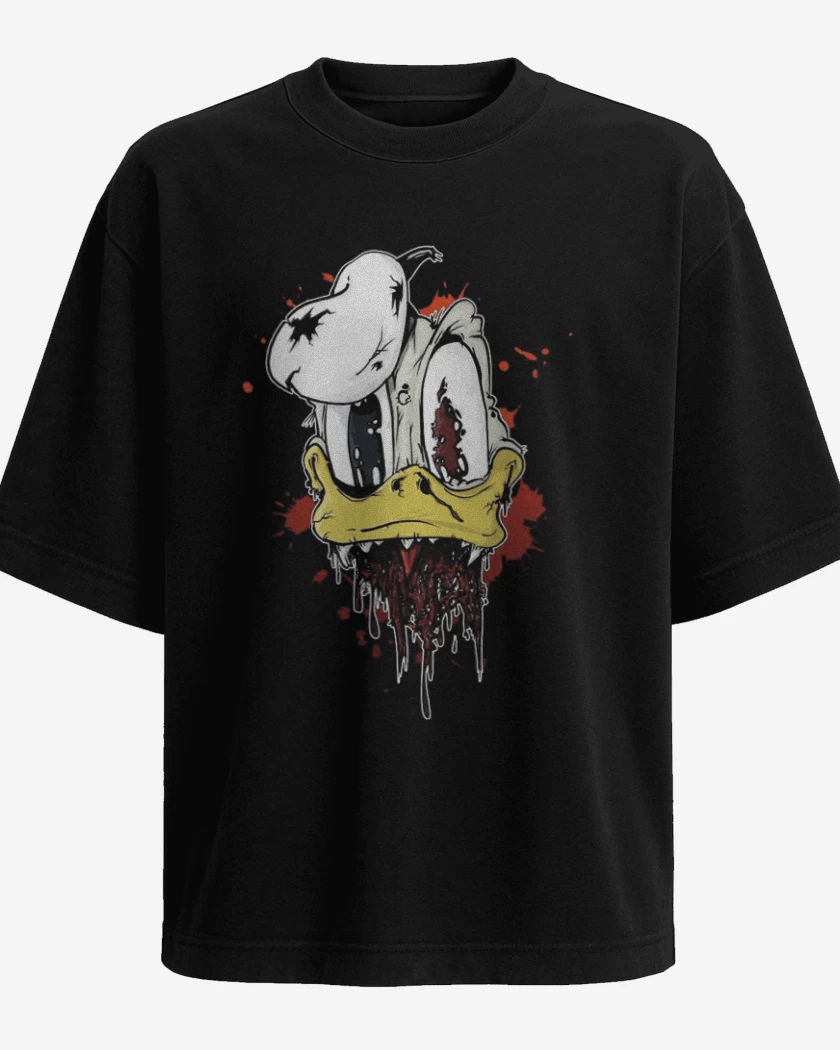 Polera Oversize Negro de Zombie donald