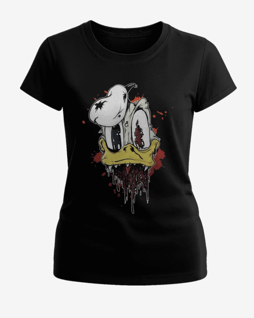 Polera de Mujer Negro de Zombie donald