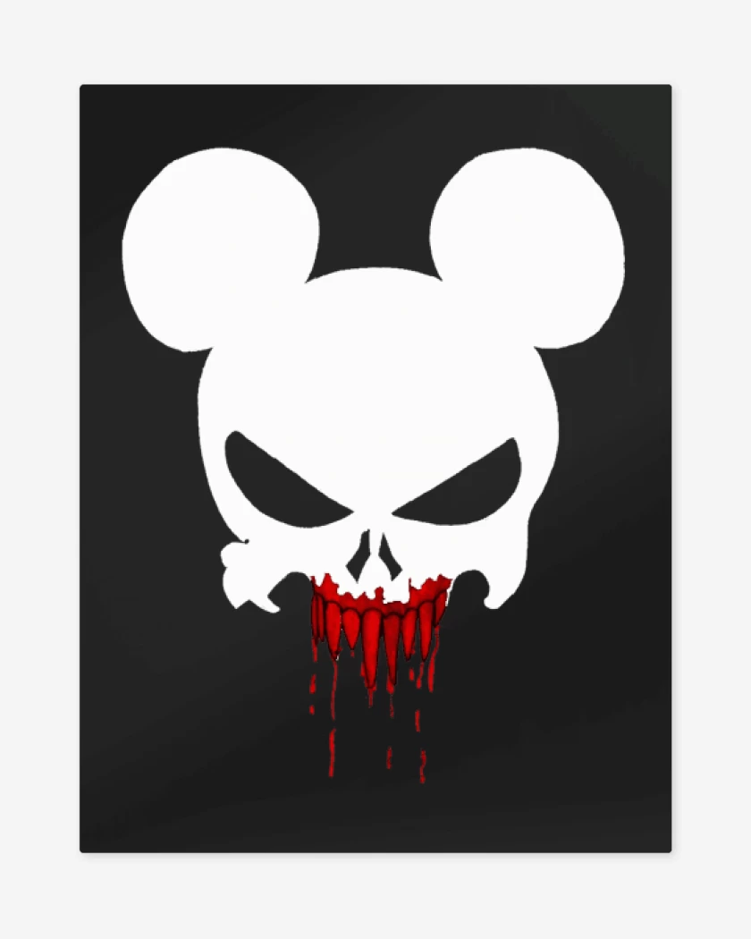 Print metalico Negro de Mickey punisher
