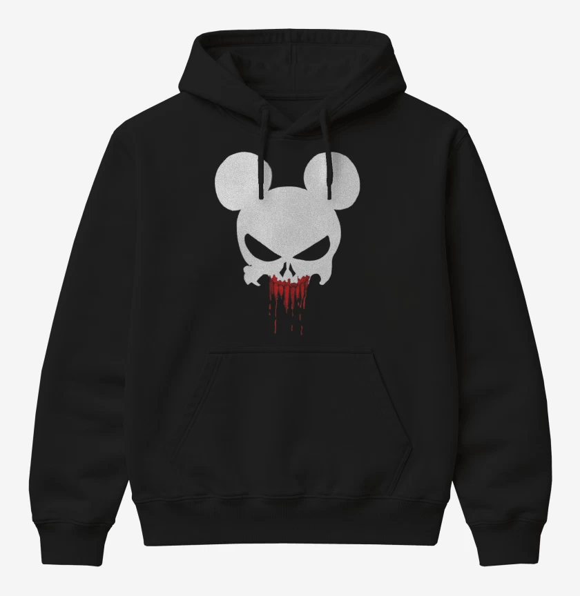Poleron Canguro básico Negro de Mickey punisher