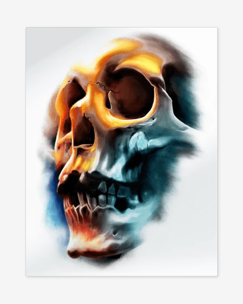 Print metalico Blanco de Calaca colors