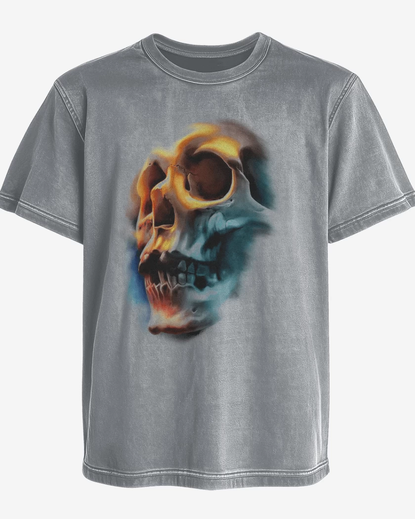 Polera desgastada Gris Melange de Calaca colors