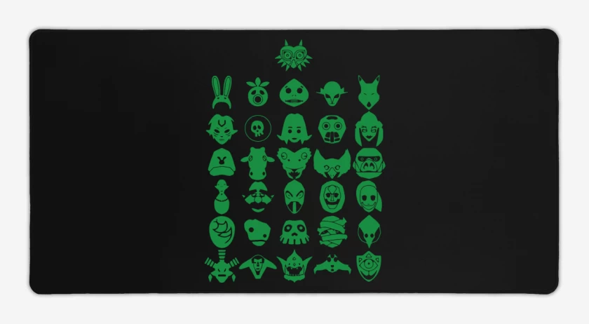 Mouse pad Gamer Negro de Mascaras