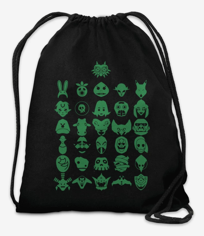 Mochila Negro de Mascaras