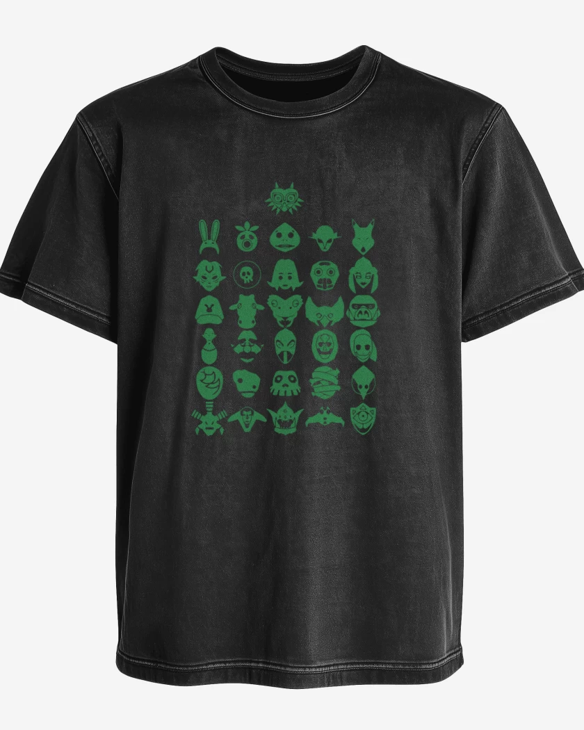 Polera desgastada Negro de Mascaras